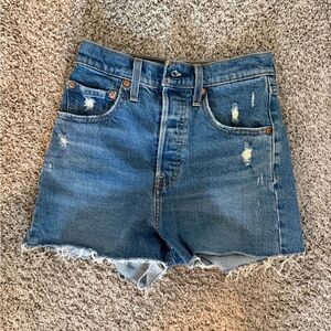 Levi's Blue ribcage Jean Shorts